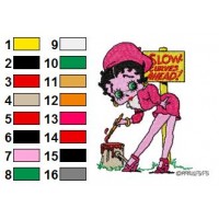 Betty Boop Embroidery Design 8
